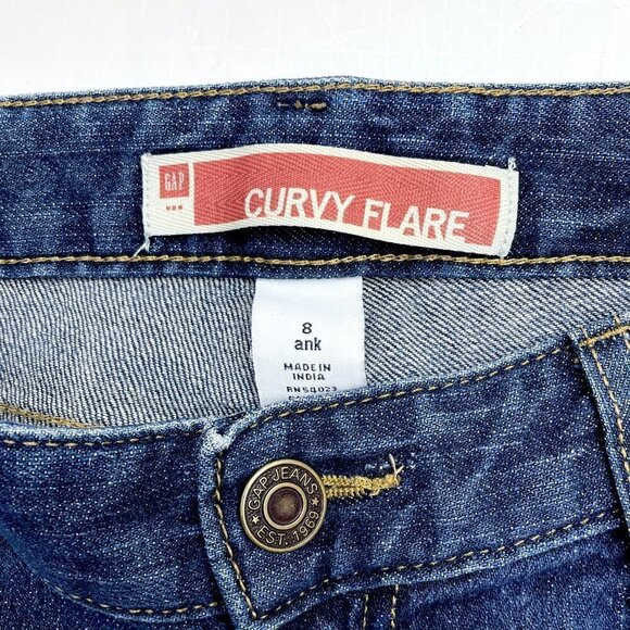 Gap Jeans Women's Curvy Fit Flare Leg Stretch size 8 length 30" - Picture 6 of 8